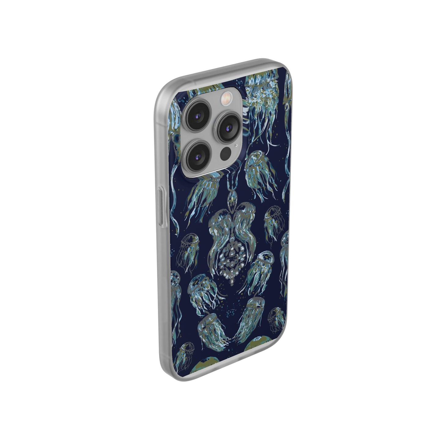 Dancing Jellies Navy Flexi Cases