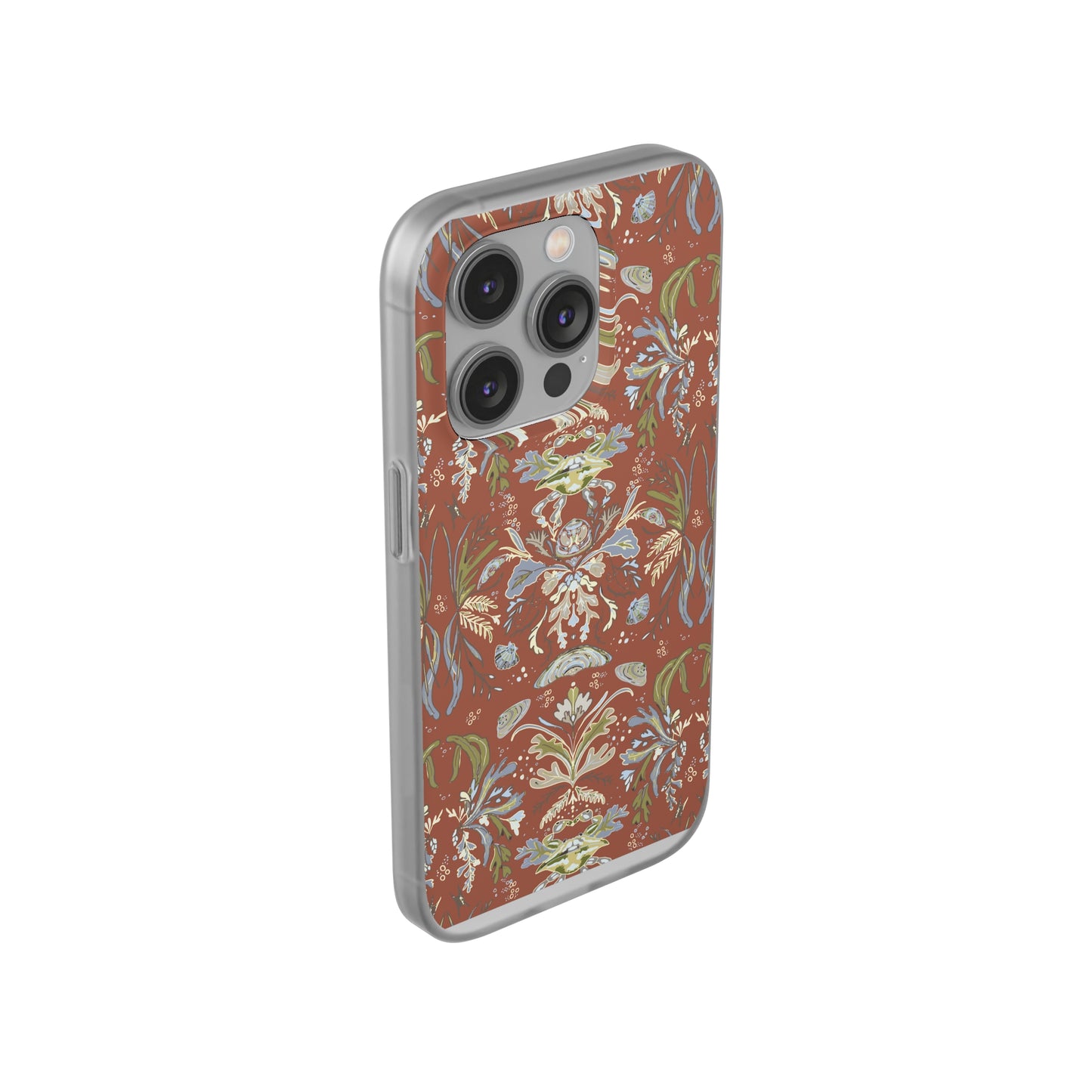 Crab Damask in Red Flexi Cases