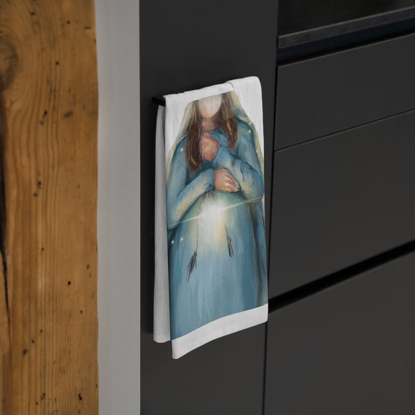 Threshold of Hope Pregnant Mary Tea Towel- cotton