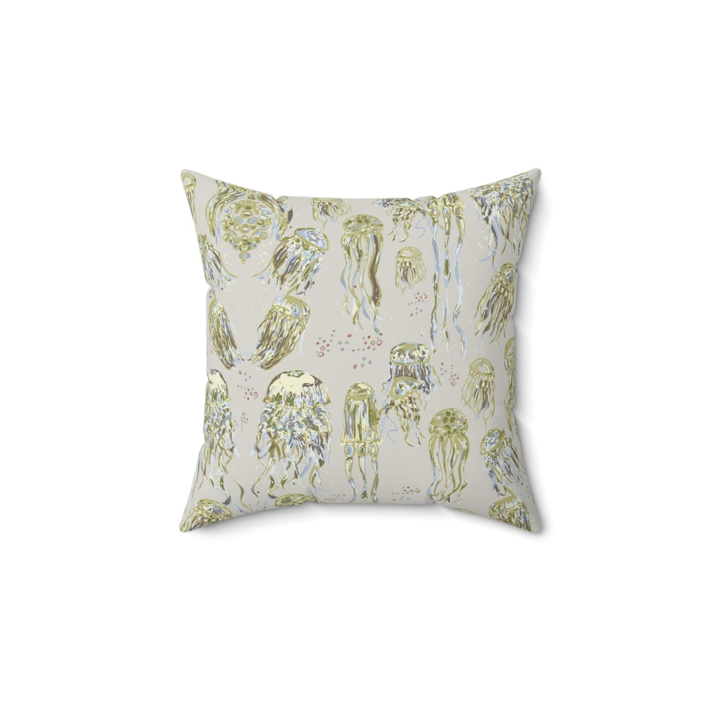 Dancing Jellies Spun Polyester Square Pillow