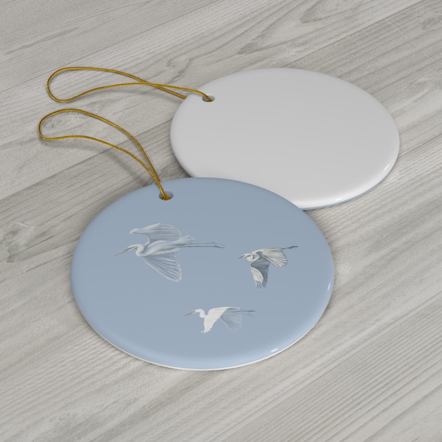 Flying Egret Ceramic Ornament, 4 Shapes