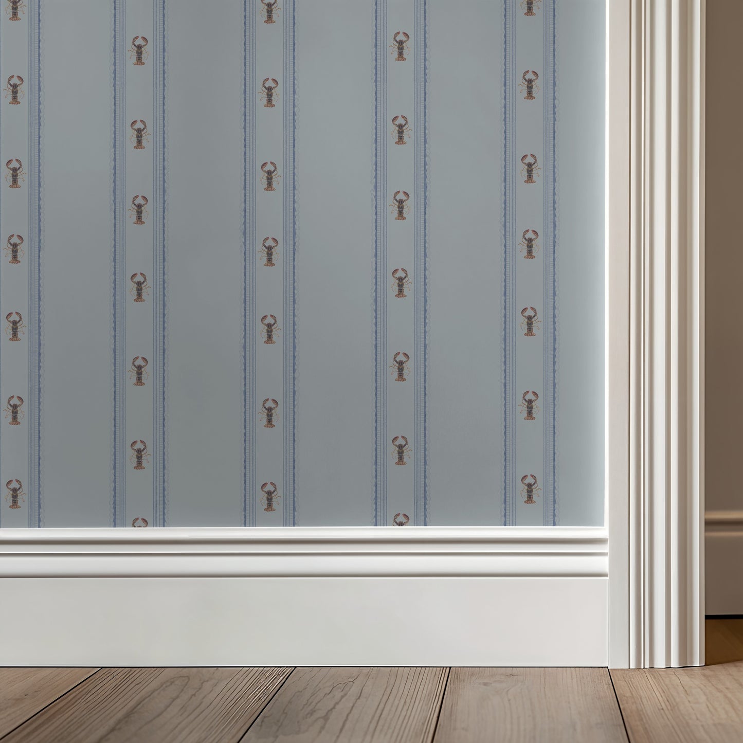 Wallpaper with key pattern on a light blue background