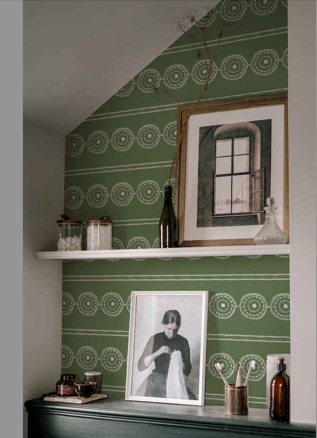 Harbor Medallion Stripe - Dune Grass