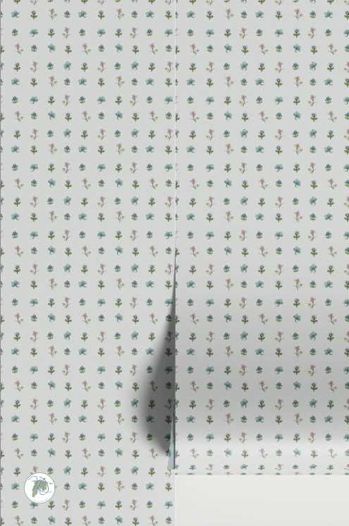 Manor Deeside Posy Garden Wallpaper Stone