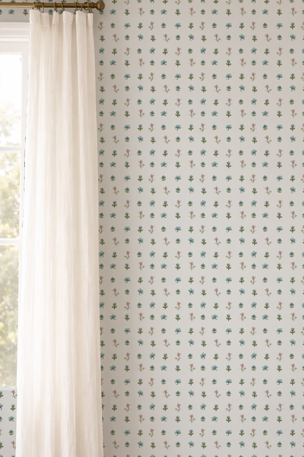 Manor Deeside Posy Garden Wallpaper Stone