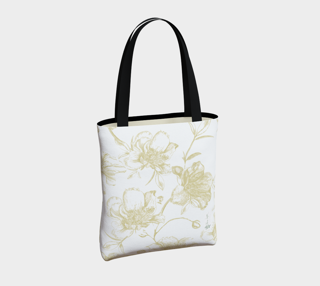 Wild Flowers Gold Long Tote