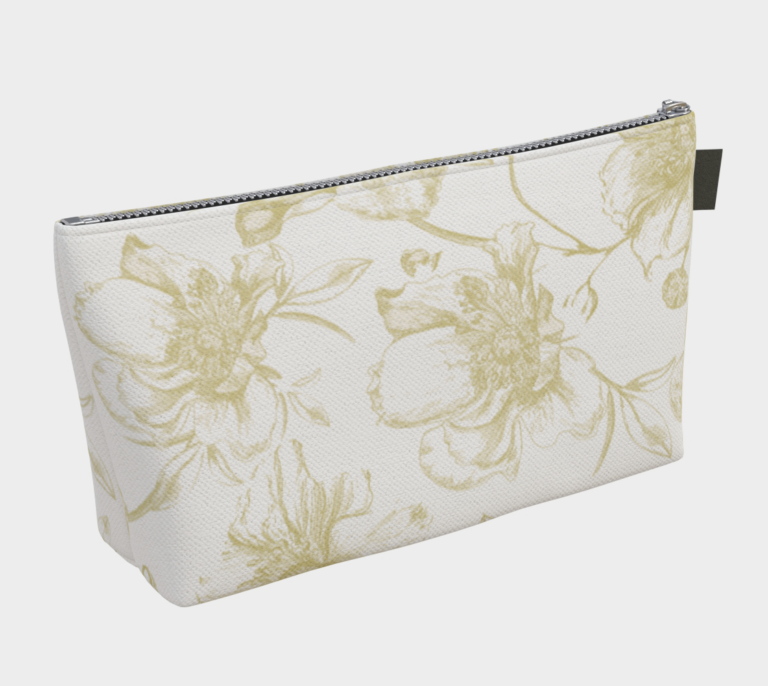 wild roses make up GREY bag