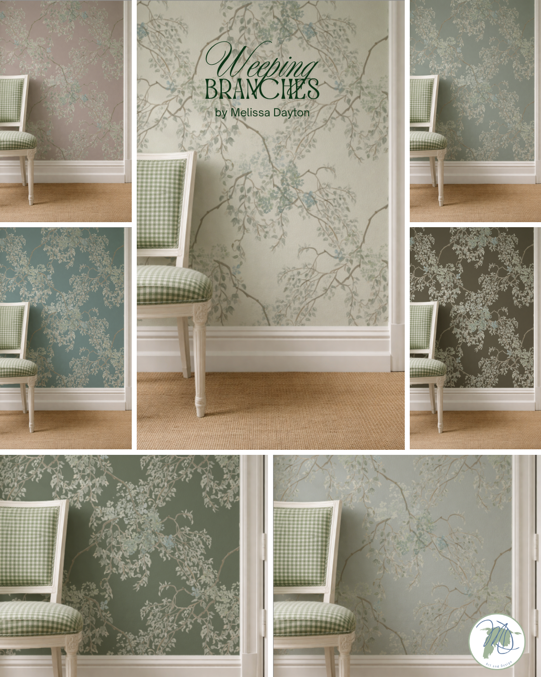 weeping branches wallpaper by Melissa Dayton