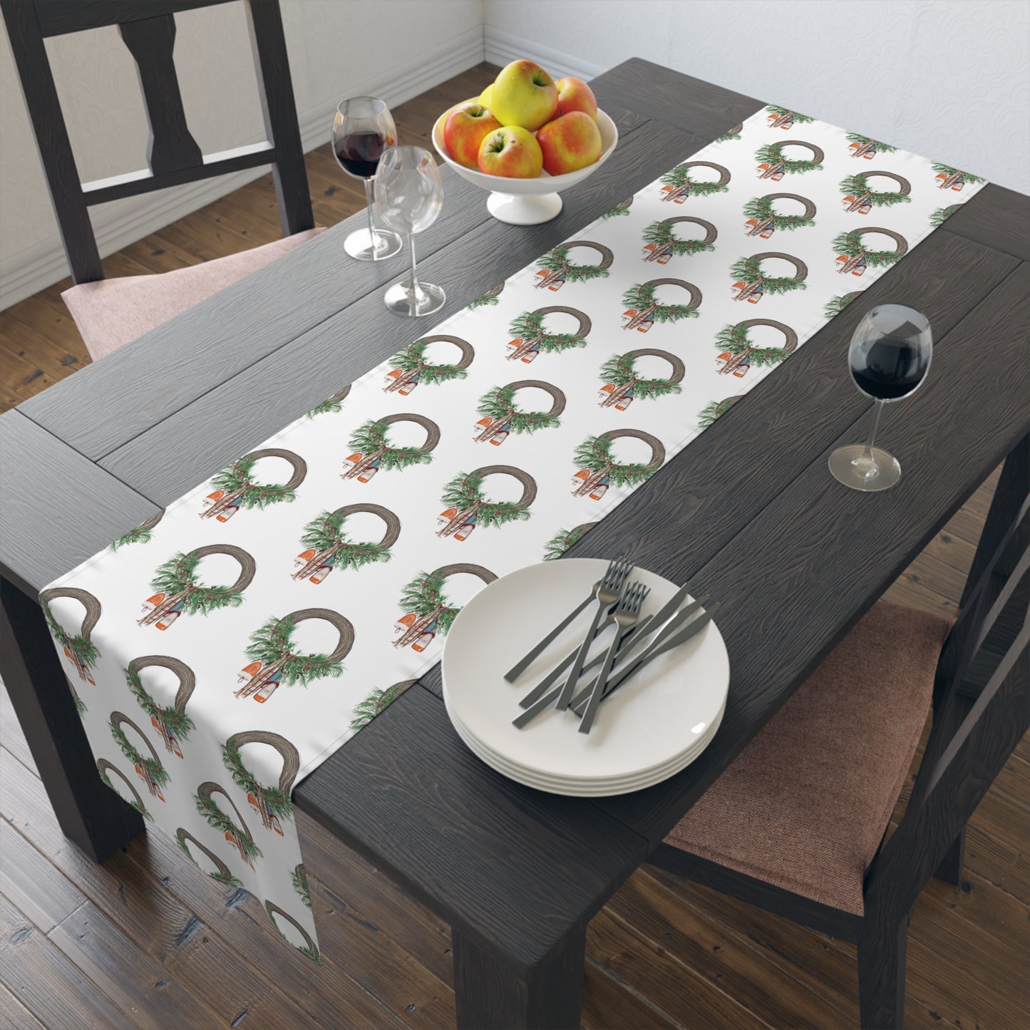 Coastal Christmas Buoy Table Runner (Cotton, Poly)
