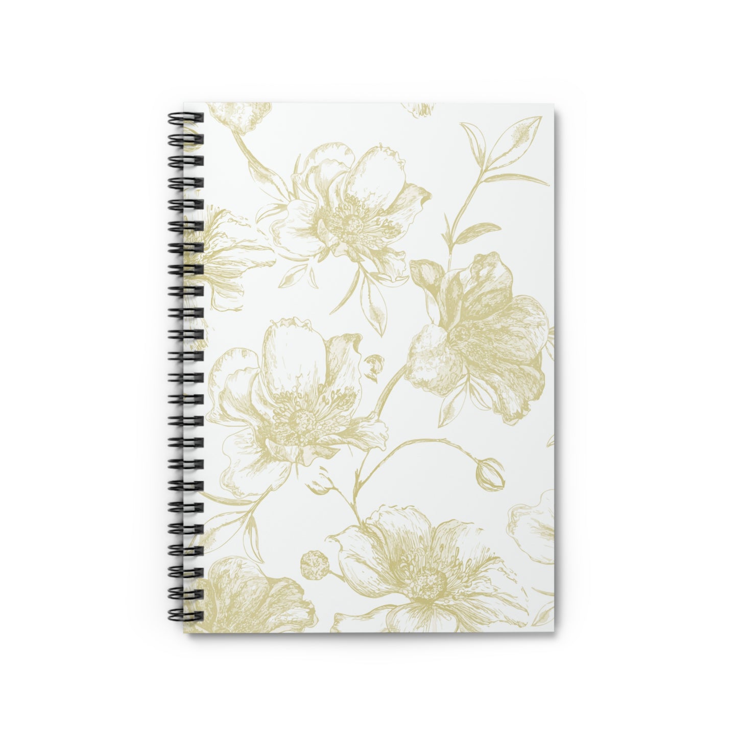 Golden beach roses Spiral Notebook - Ruled Line