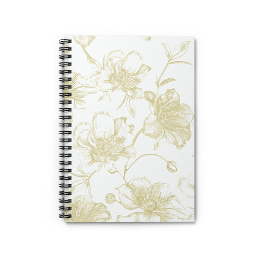 Golden beach roses Spiral Notebook - Ruled Line