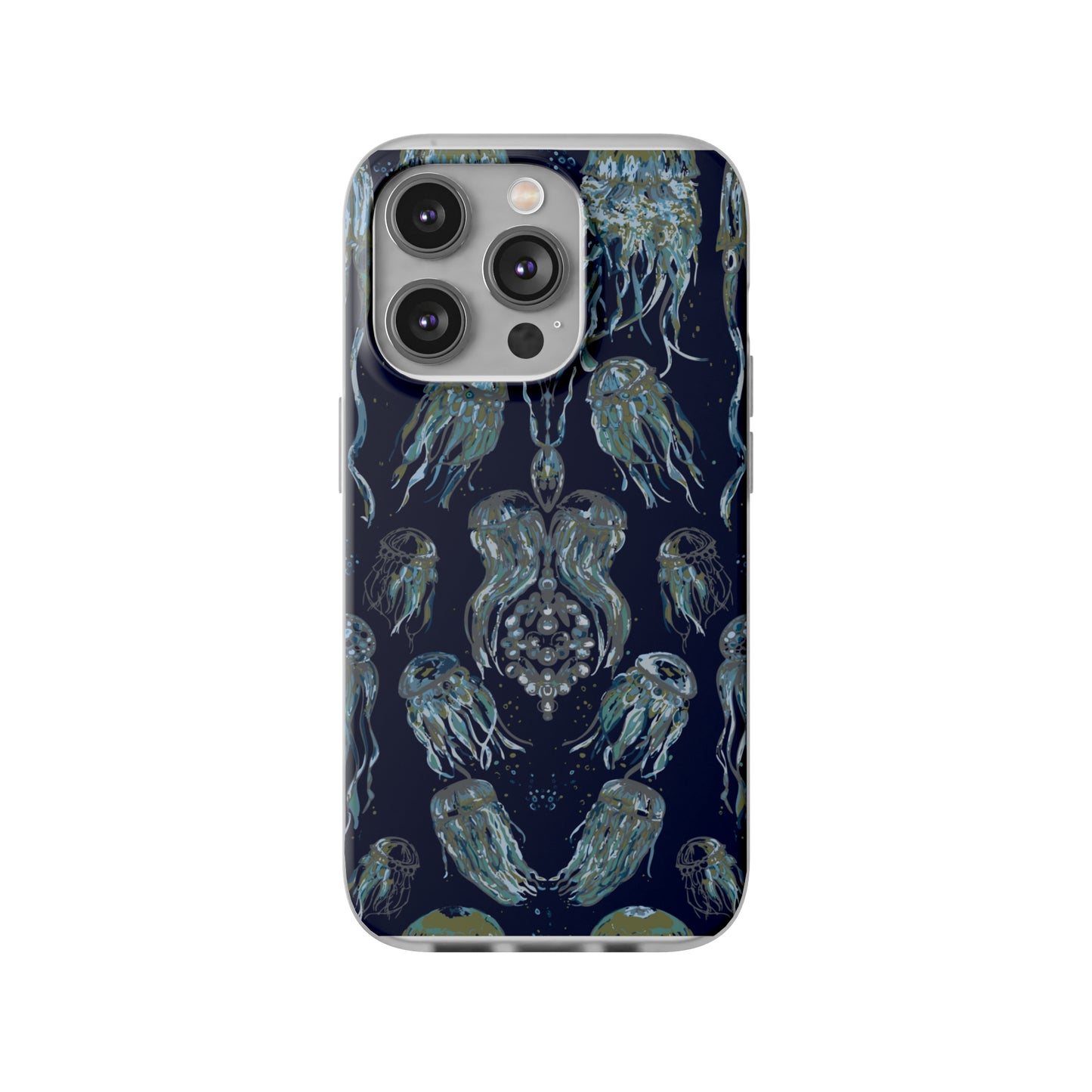 Dancing Jellies Navy Flexi Cases