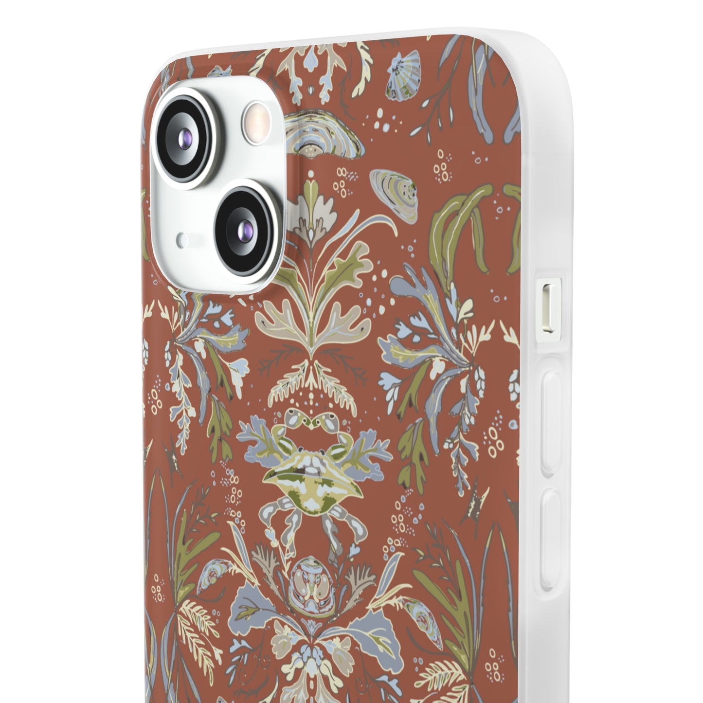 Crab Damask in Red Flexi Cases