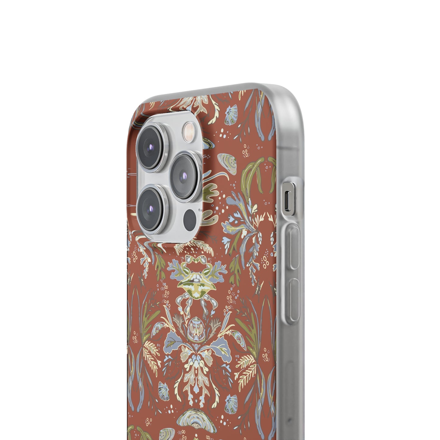 Crab Damask in Red Flexi Cases