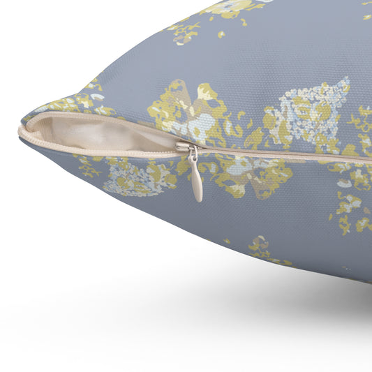 Hydrangea Center Spun Polyester Square Pillow