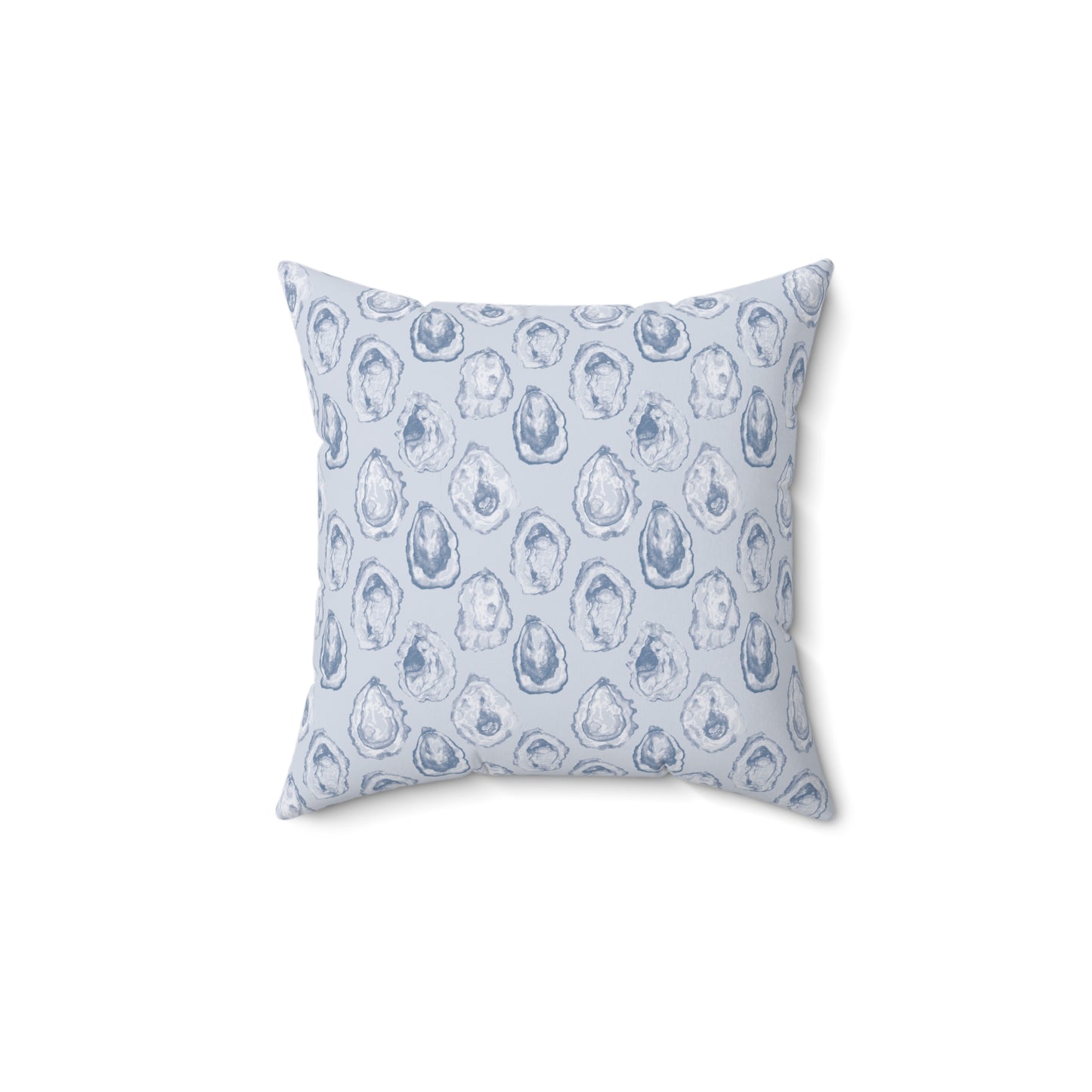 Coastal Blue Oyster (dark) Spun Polyester Square Pillow