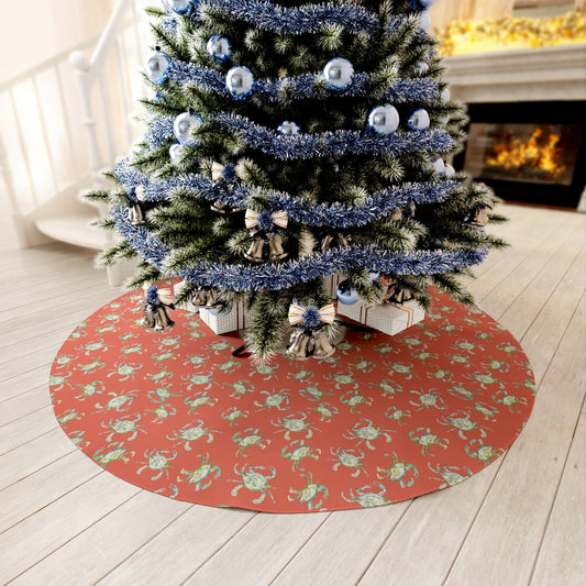 Red Crabbies Round Tree Skirt