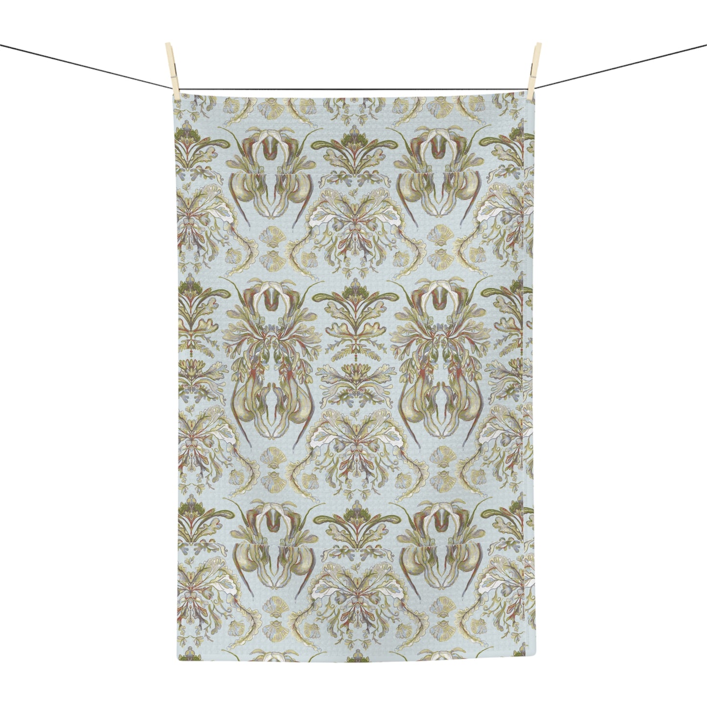 Sea Weed Damask Soft Tea Towel