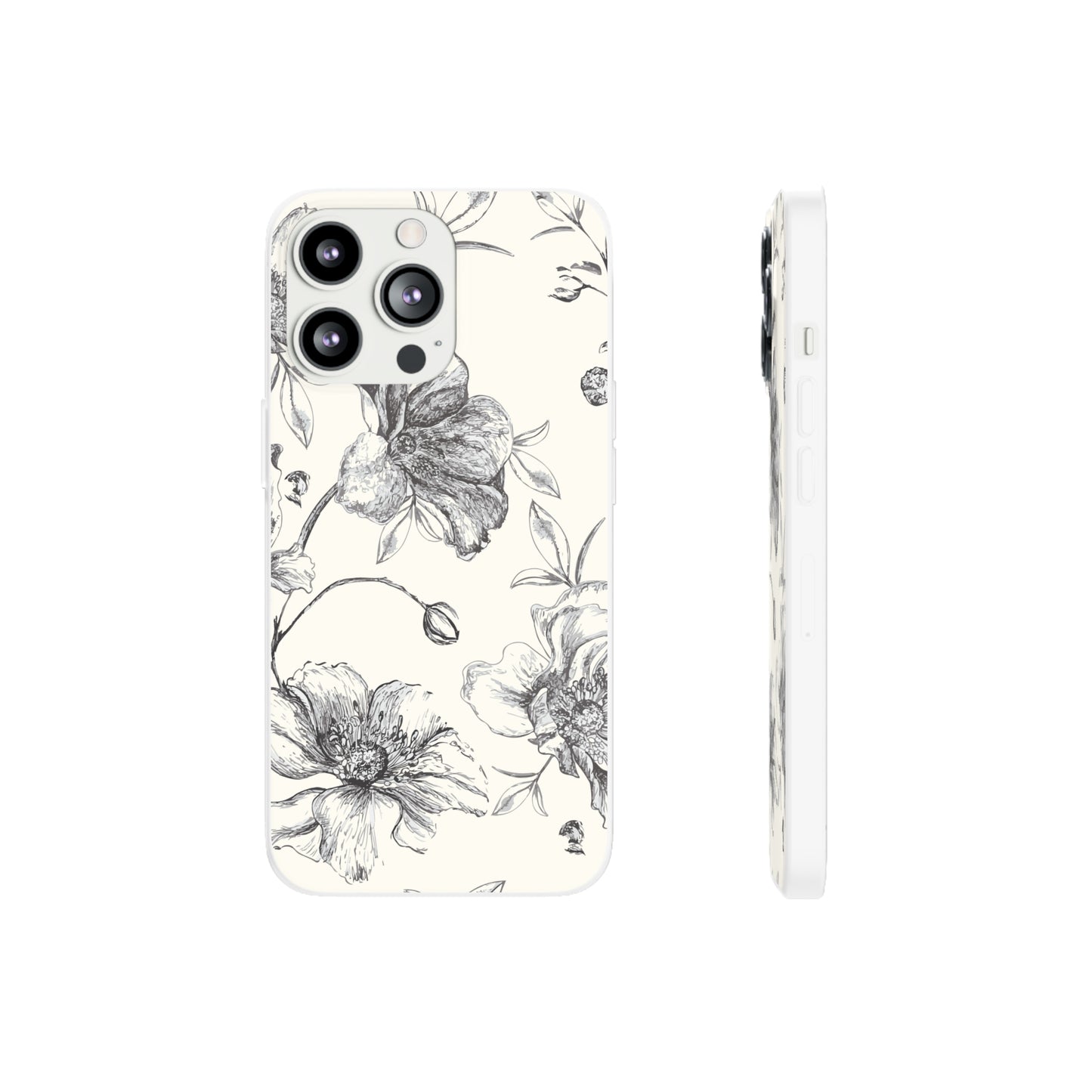 Wild Rose in Antique white Flexi Cases