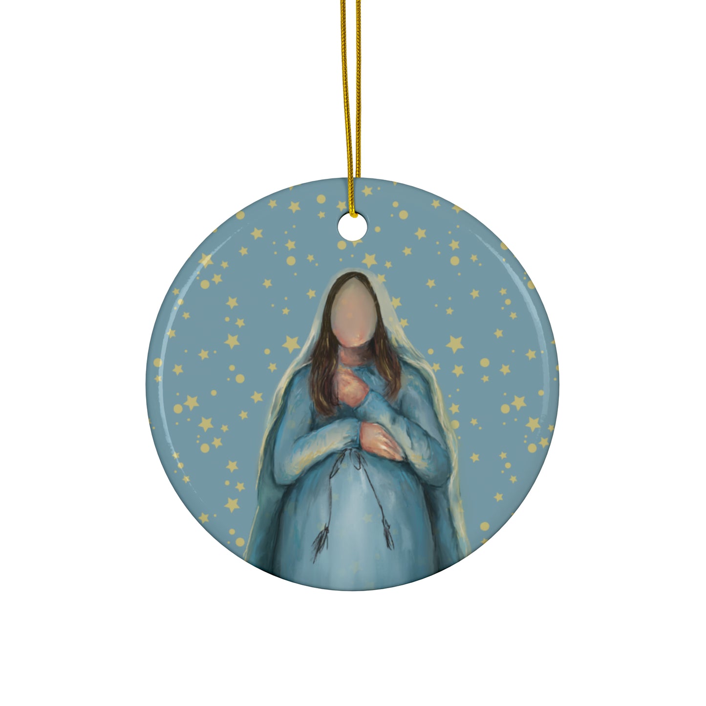 Threshold of Hope Mary Christmas Ceramic Ornaments (1pc, 3pcs, 5pcs, 10pcs)