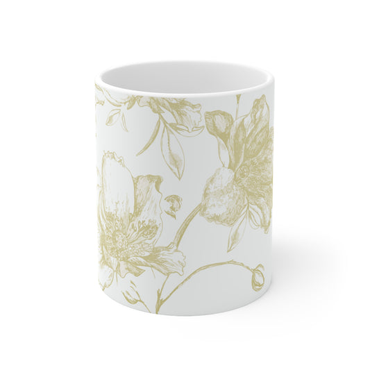Beach Roses Ceramic Mug 11oz