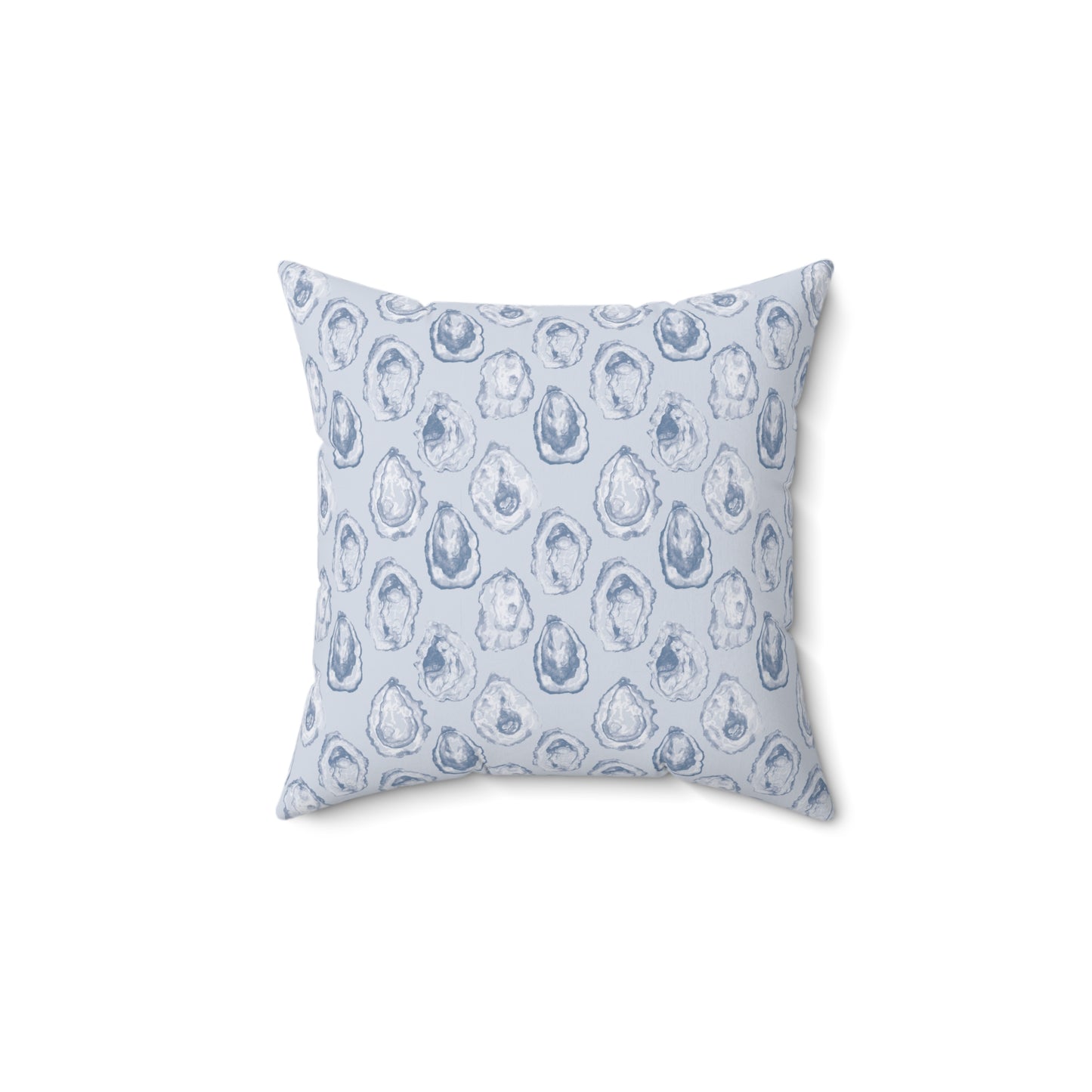 Coastal Blue Oyster (dark) Spun Polyester Square Pillow