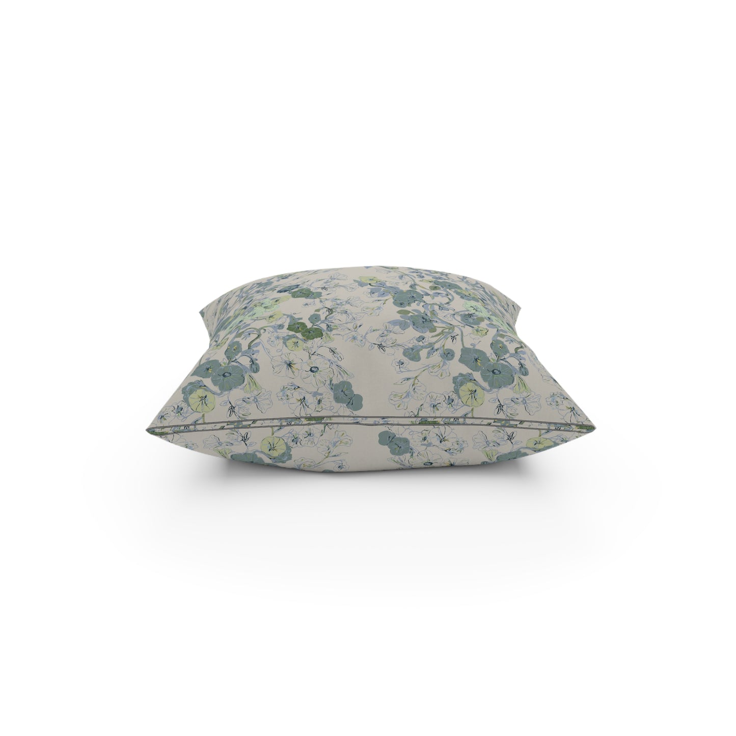 Hanging Baskets antique blue -Broadcloth Pillow