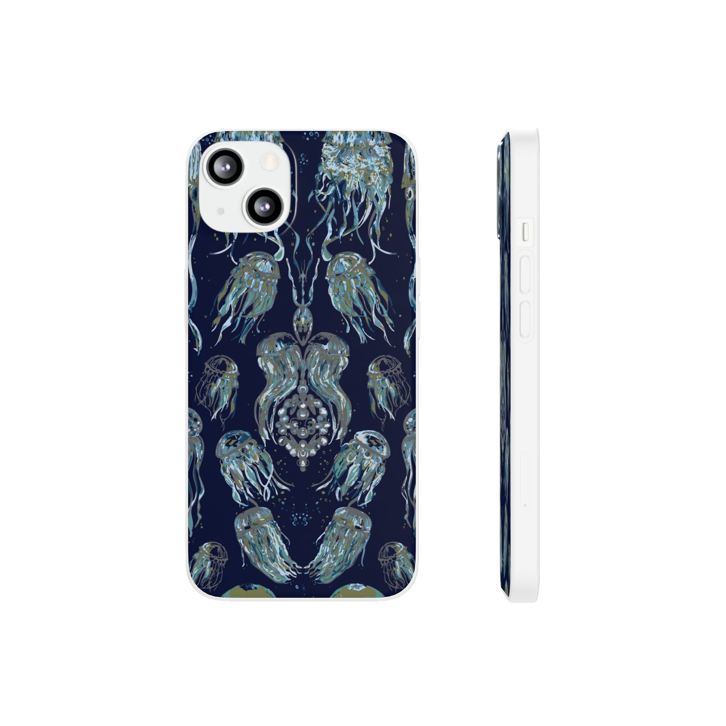 Dancing Jellies Navy Flexi Cases