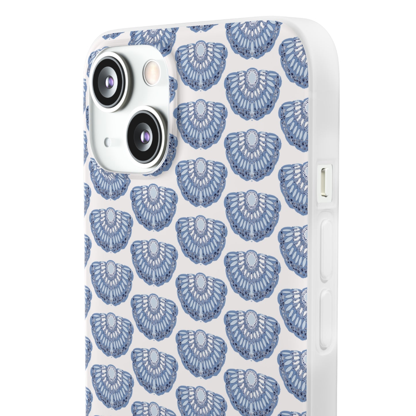 Coastal Blue Scallop Navy Blue Flexi Cases