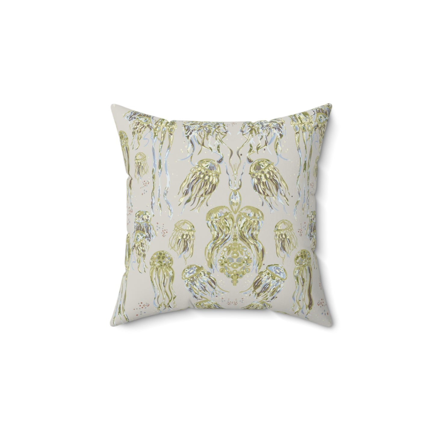 Dancing Jellies Spun Polyester Square Pillow