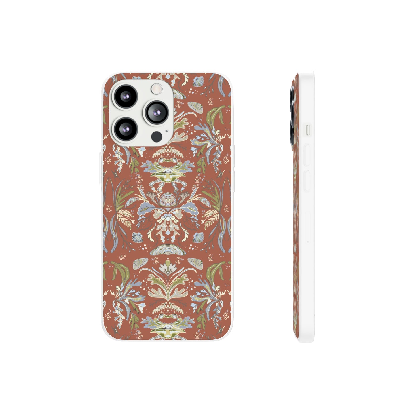 Crab Damask in Red Flexi Cases