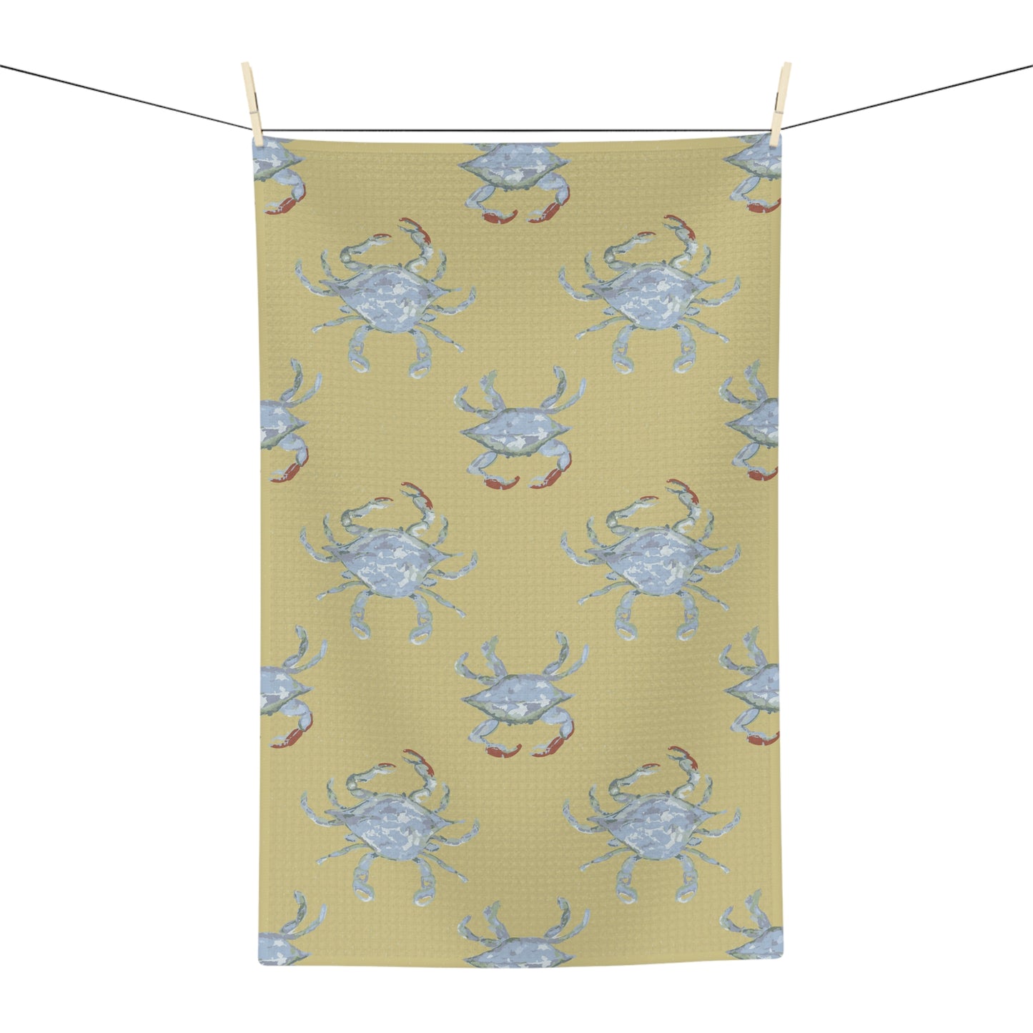 Yellow Crab Soft Tea Towel