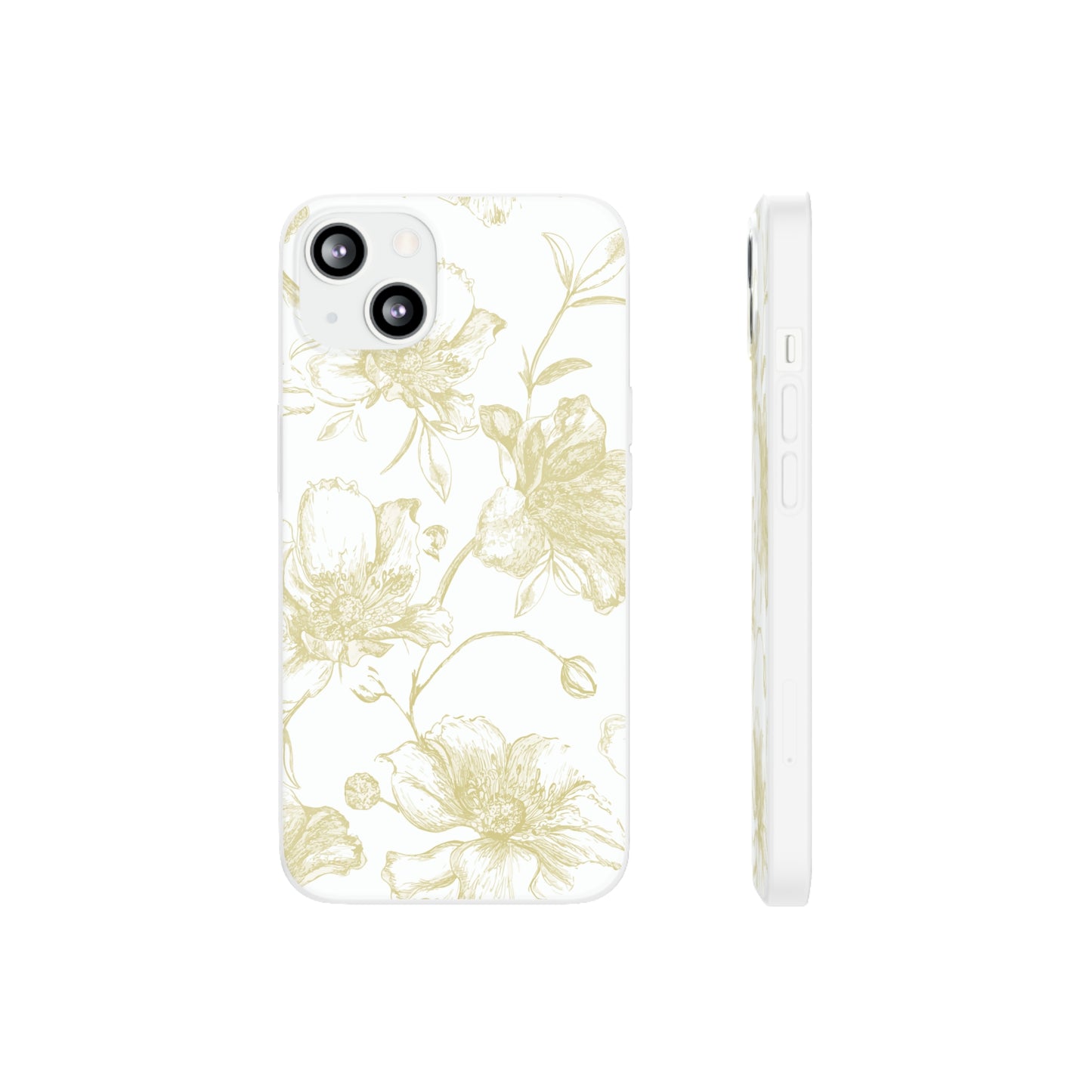 Wild Rose in Gold Flexi Cases