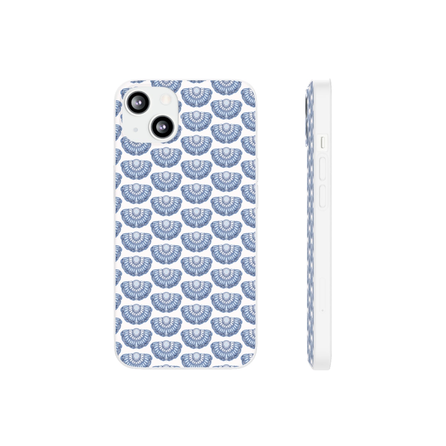 Coastal Blue Scallop Navy Blue Flexi Cases