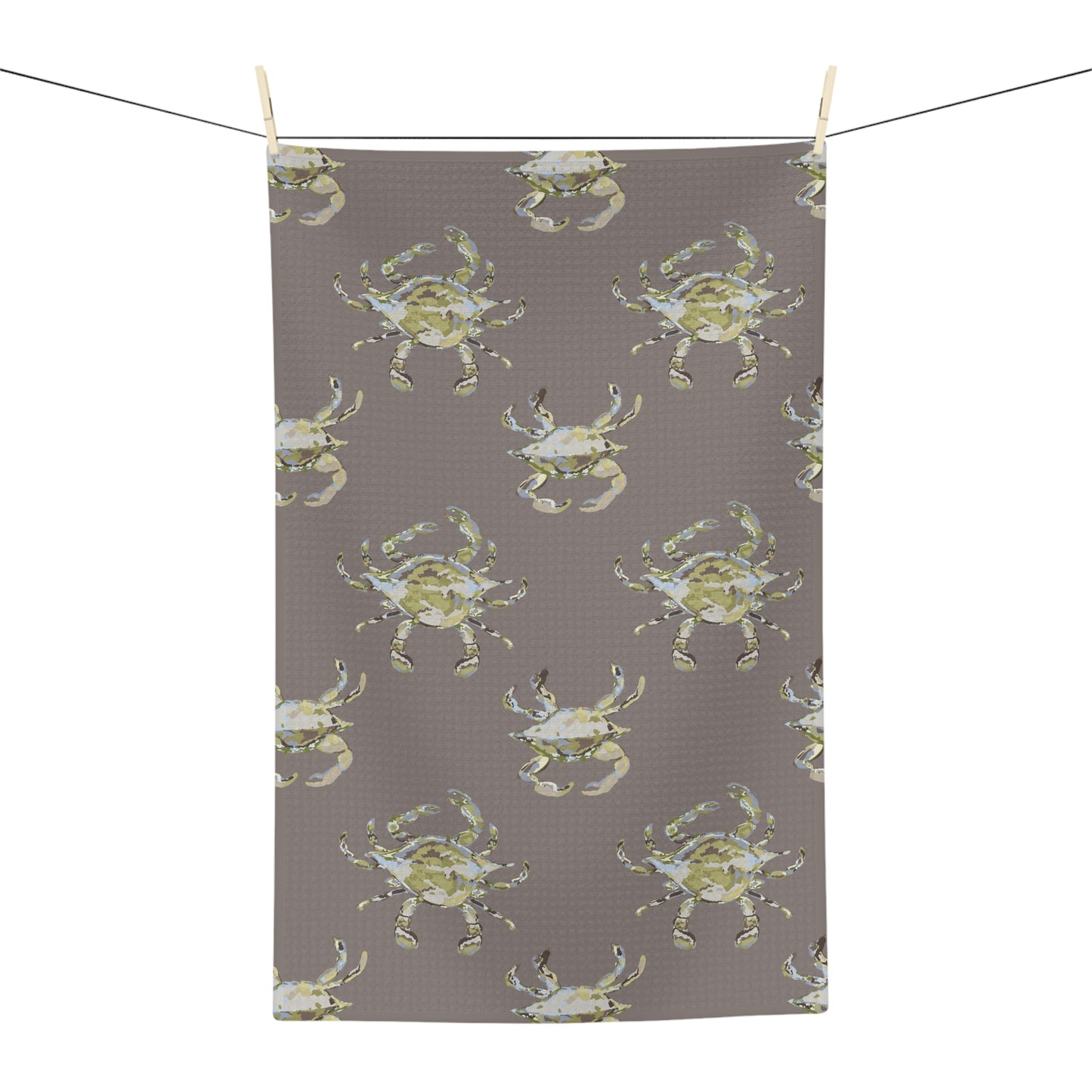 Crabbies in Mocha Soft Tea Towel