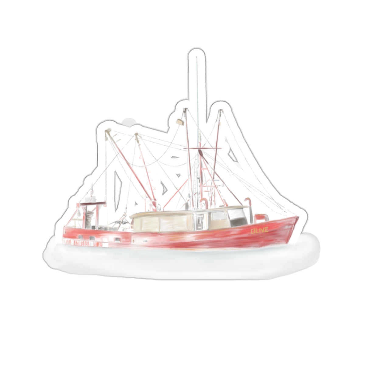 Fishing Boat Kiss-Cut Stickers
