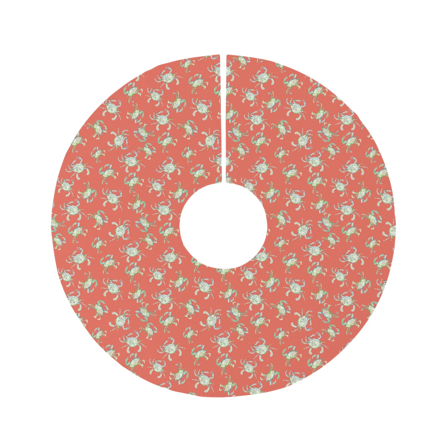 Red Crabbies Round Tree Skirt