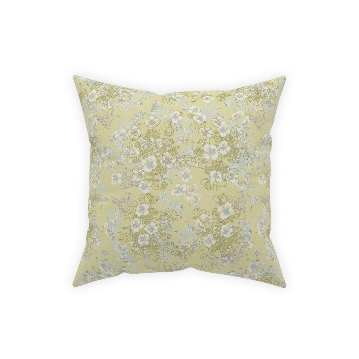 Yellow Hydrangeas -Broadcloth Pillow