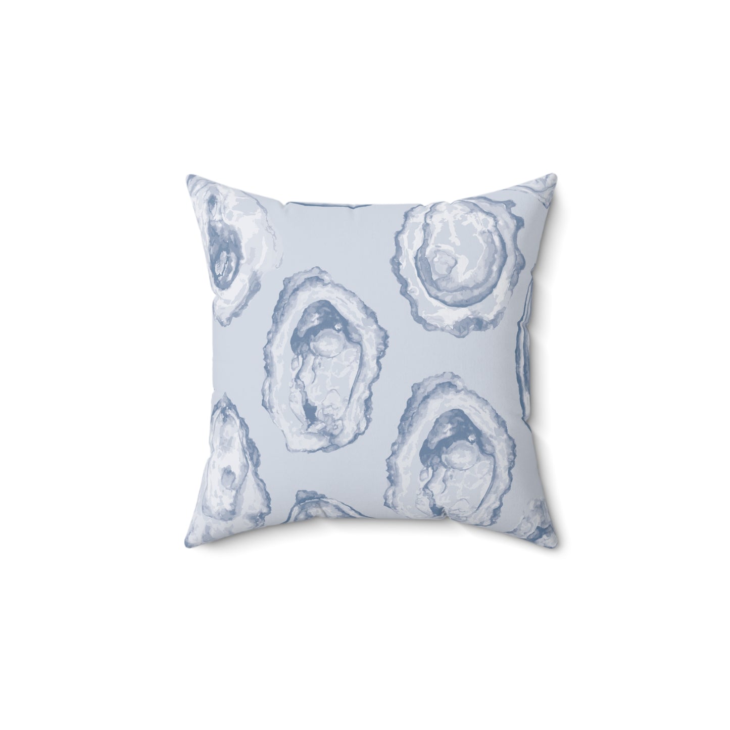 Coastal Blue Oyster (dark) Spun Polyester Square Pillow