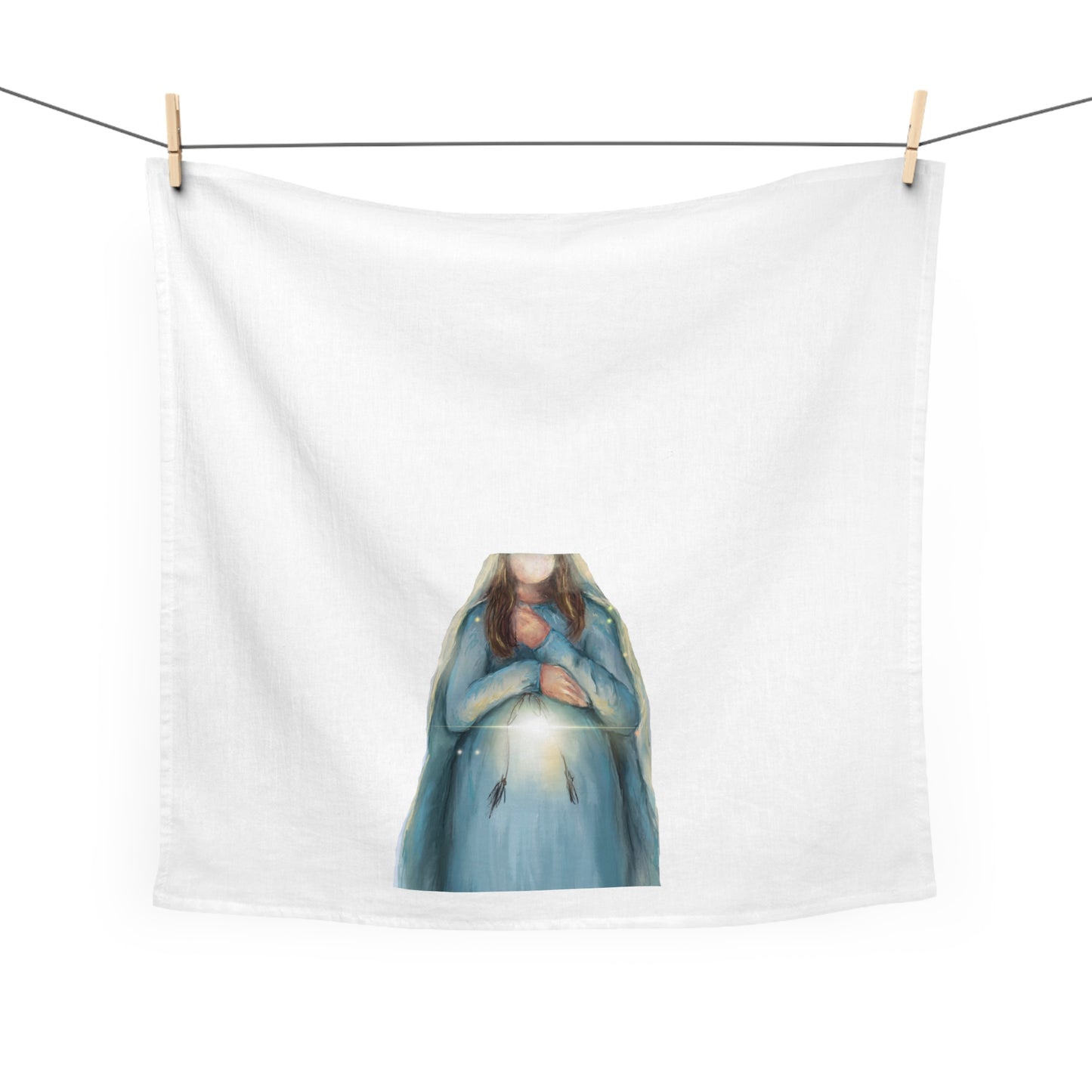Threshold of Hope Pregnant Mary Tea Towel- cotton