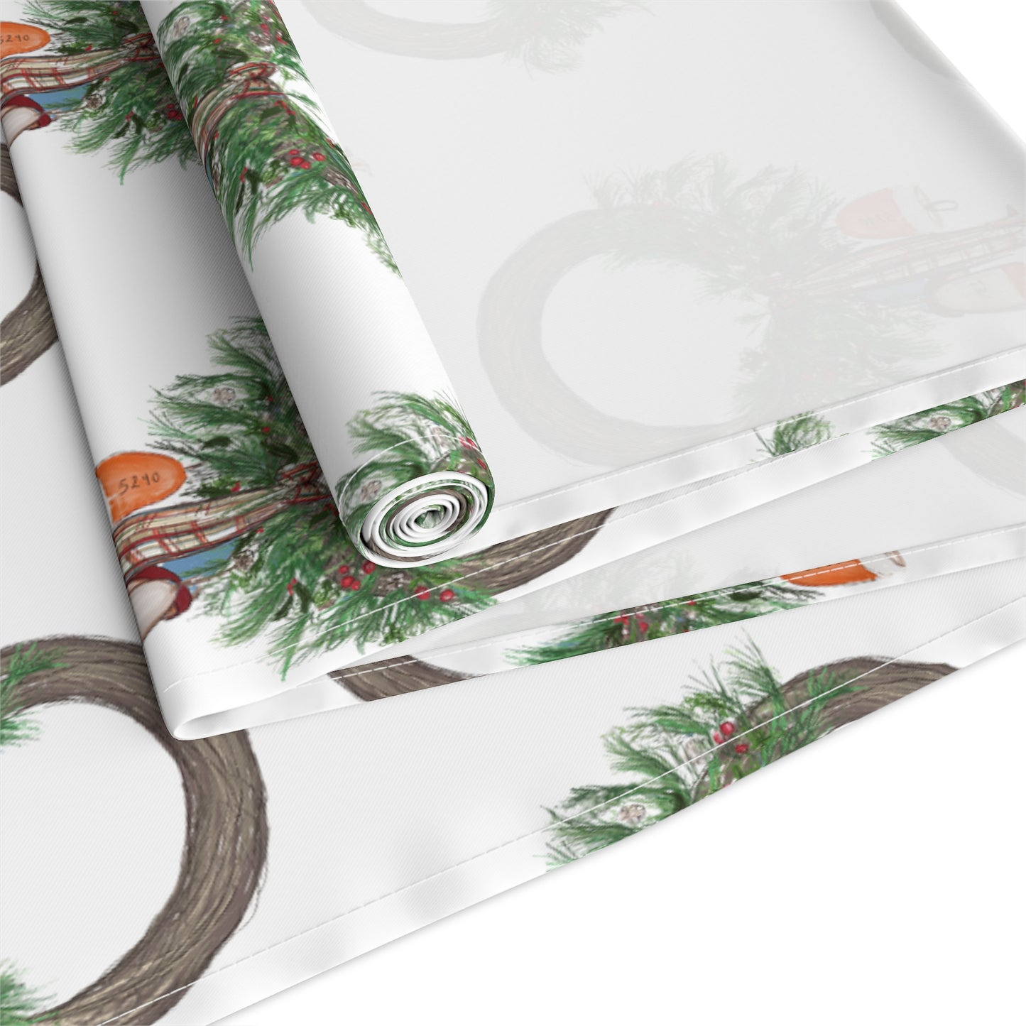 Coastal Christmas Buoy Table Runner (Cotton, Poly)