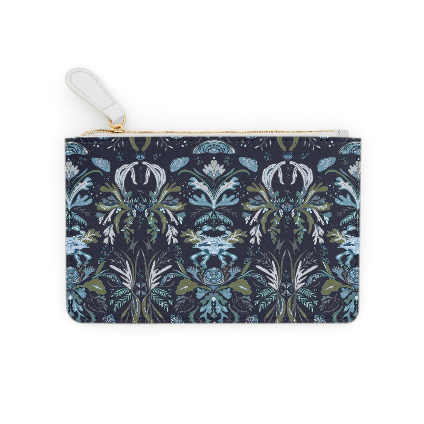 Crab Damask Mini Clutch Bag