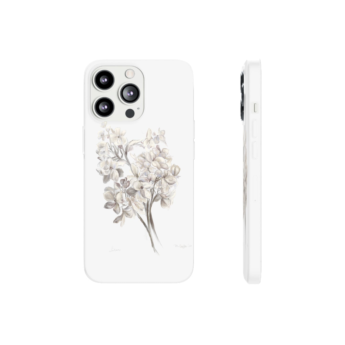 Soft white Lilac Flexi Cases