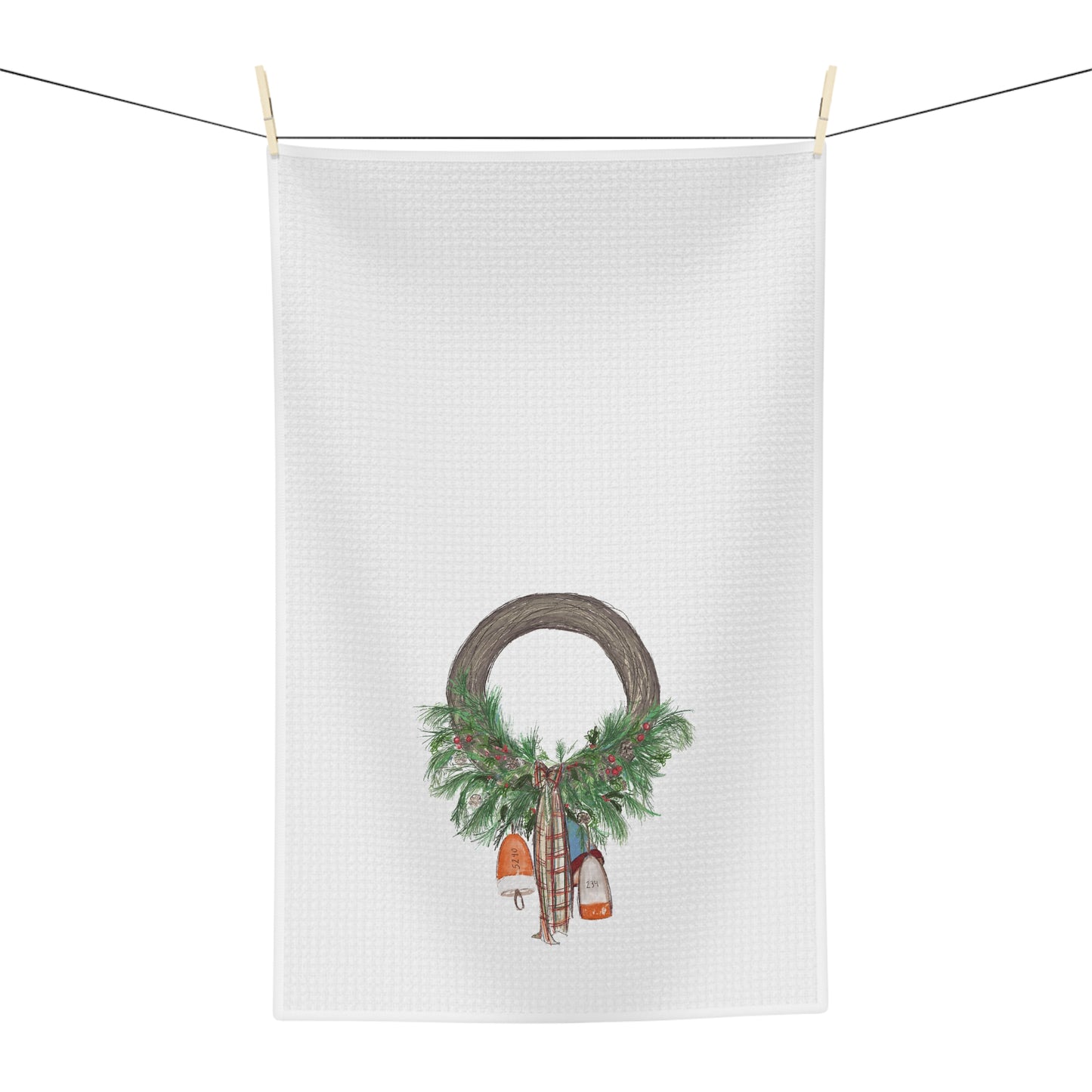Buoy Wreath Soft Tea Towel