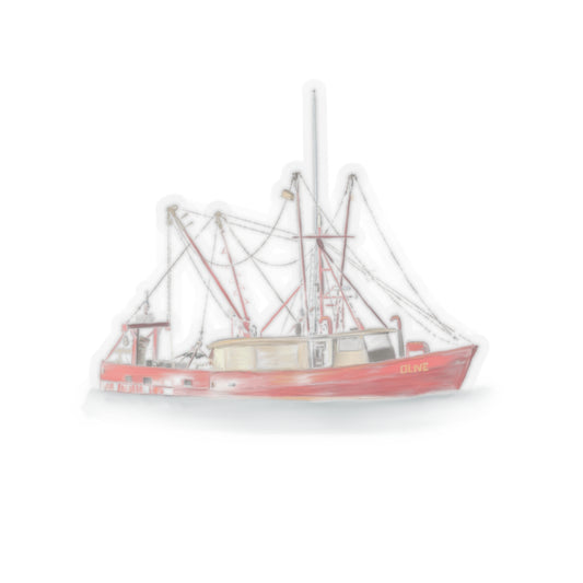 Fishing Boat Kiss-Cut Stickers