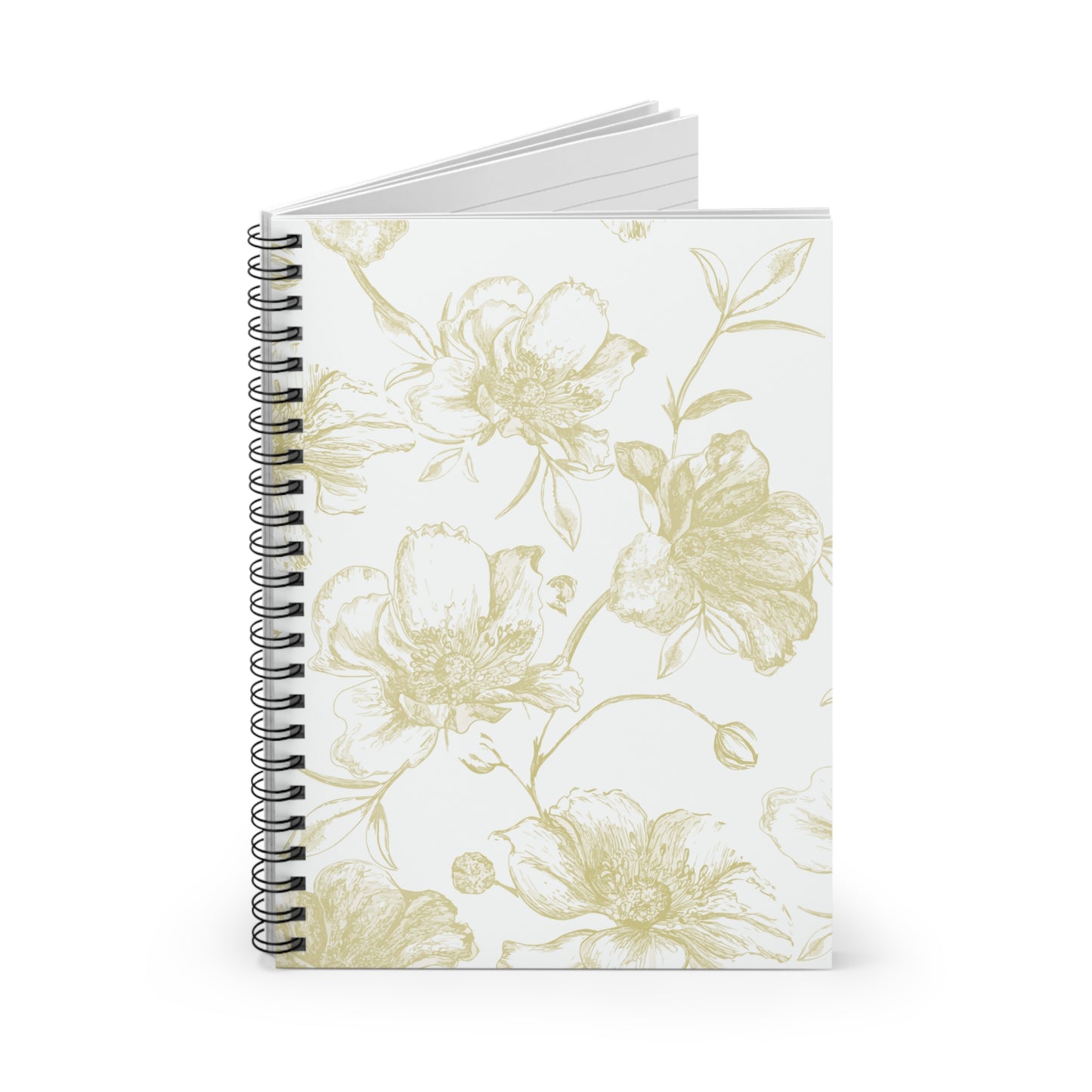 Golden beach roses Spiral Notebook - Ruled Line