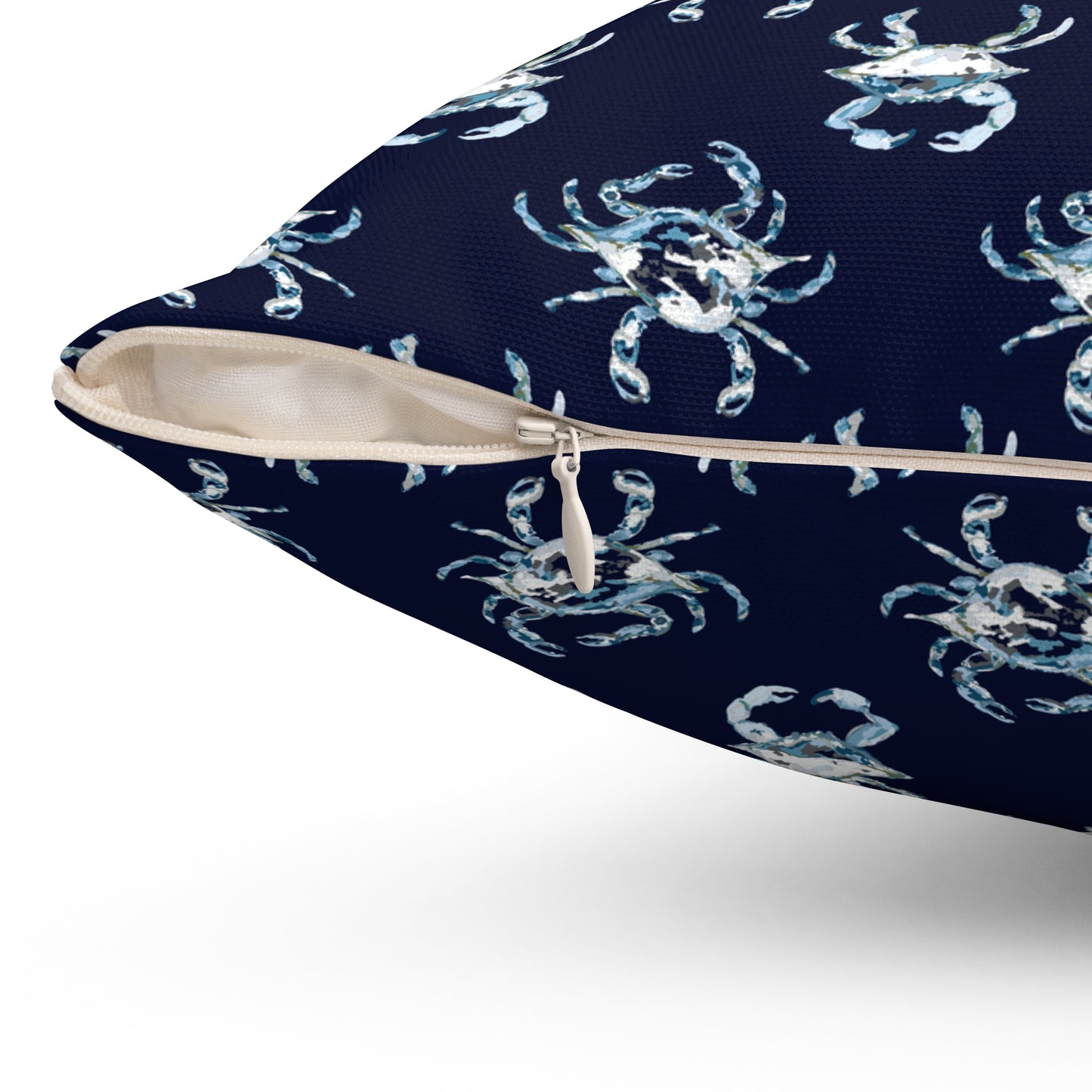 Crabbies Navy Spun Polyester Square Pillow