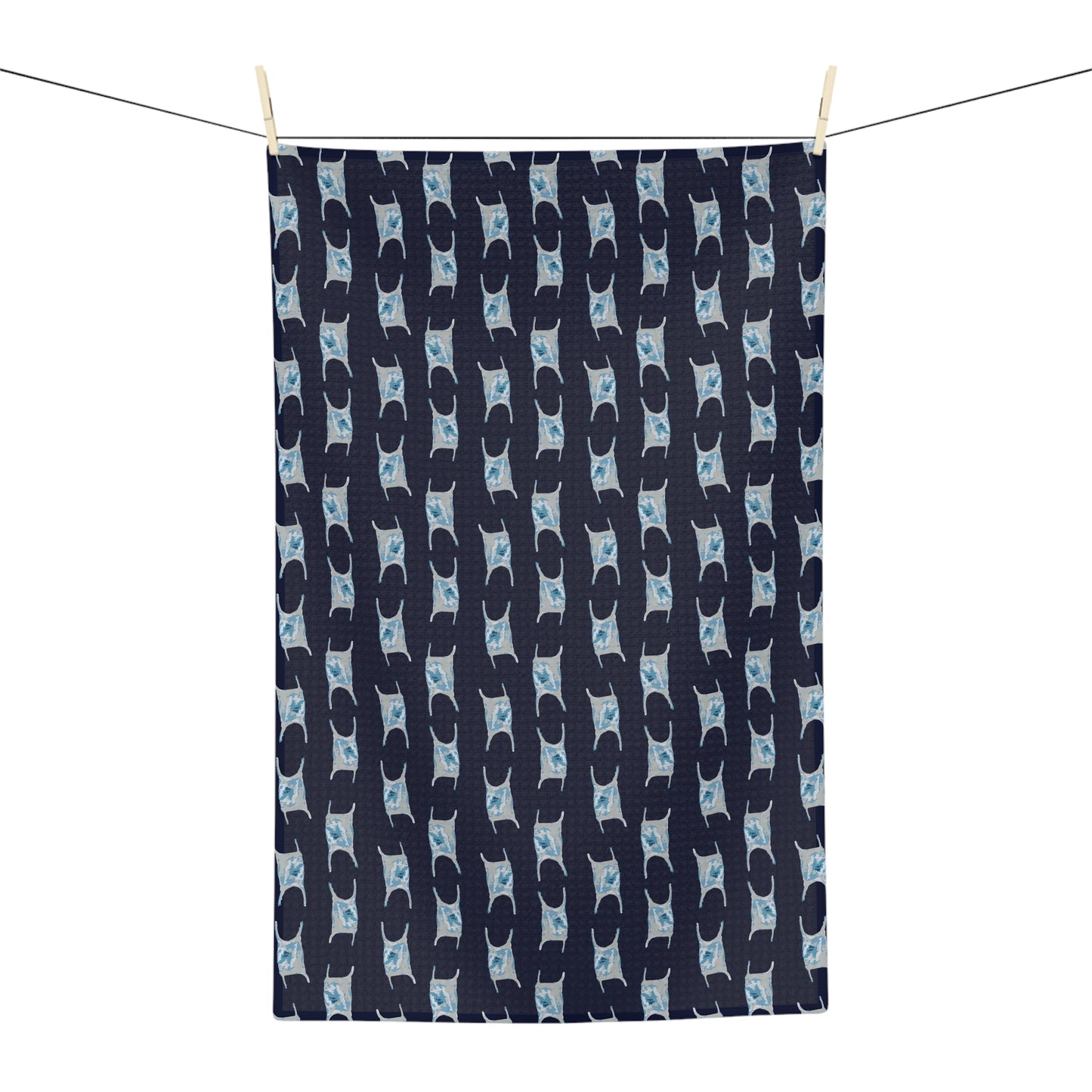 Navy Skate Pods Soft Tea Towel