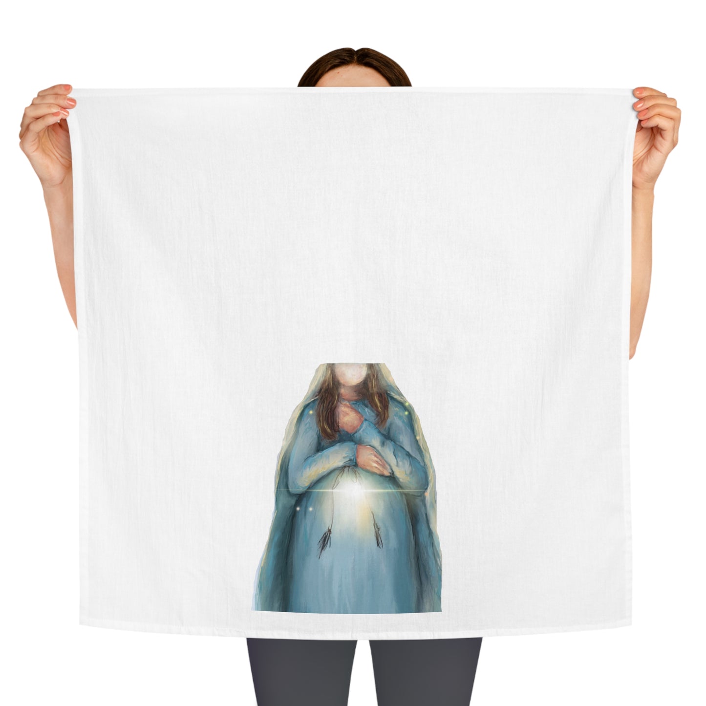 Threshold of Hope Pregnant Mary Tea Towel- cotton