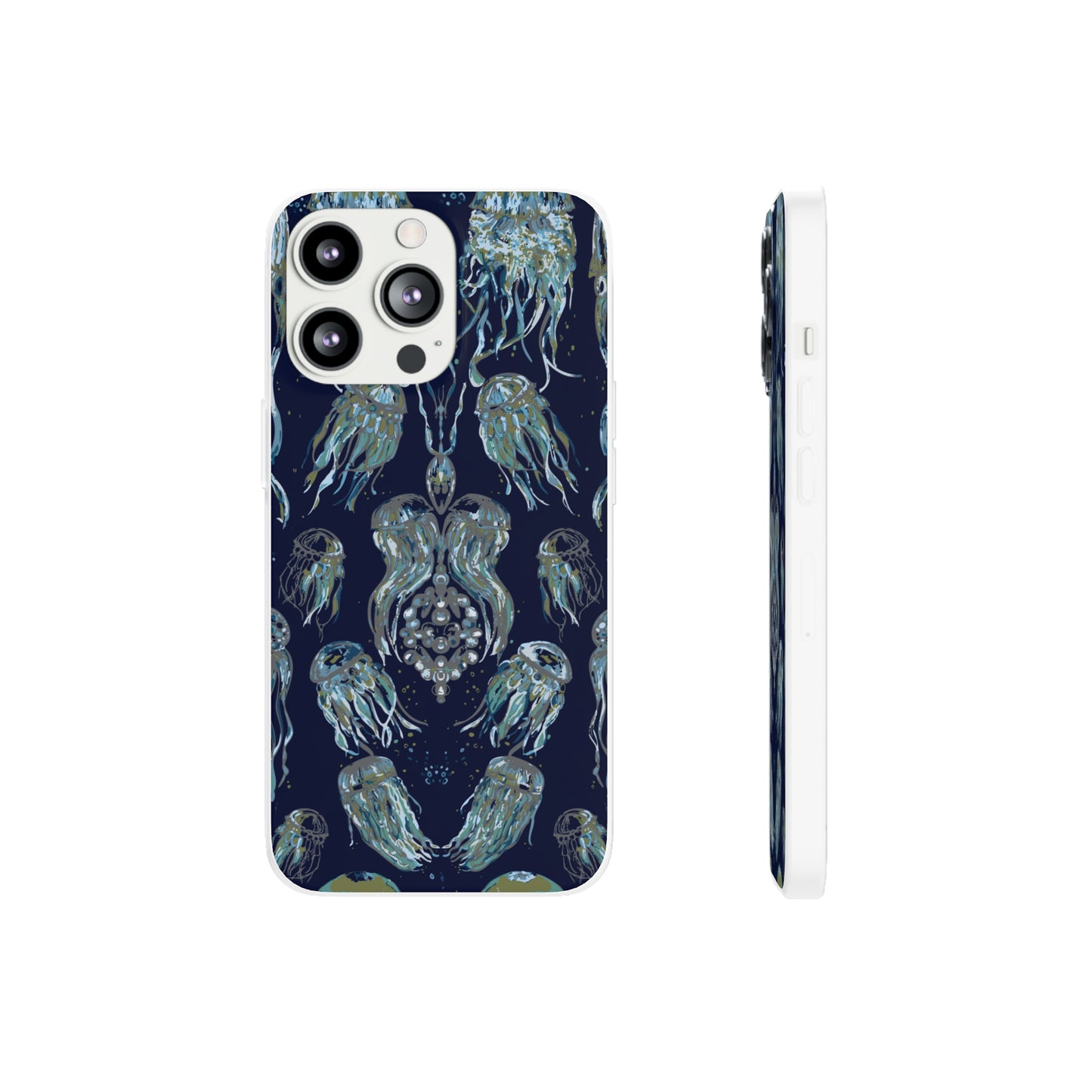 Dancing Jellies Navy Flexi Cases